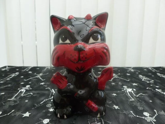 Lorna Bailey Hand Painted Halloween "Mephisto"  Devil Cat Signed Rare