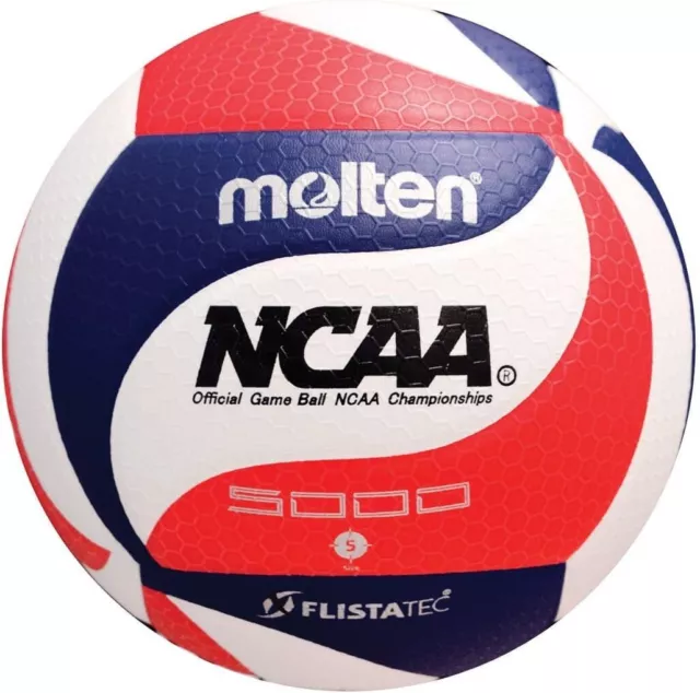 Molten V5M5000-3N Flistatec NCAA Volleyball - Red/White/Blue