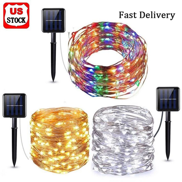100-400 LED Solar Power String Fairy Lights Garden Outdoor Party Christmas Lamp