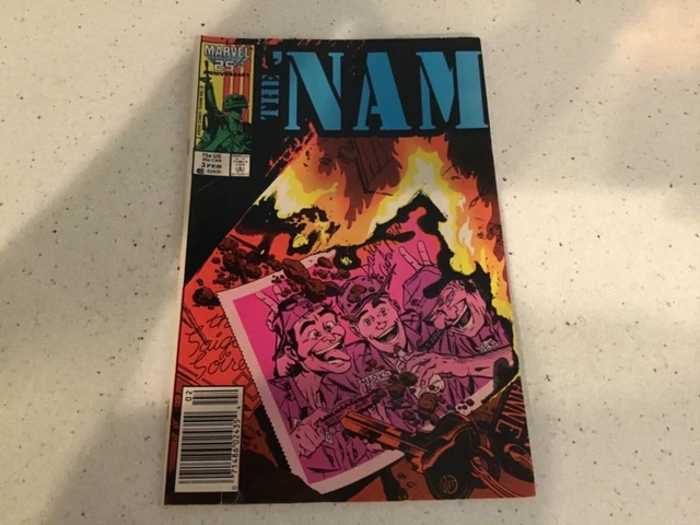 Vintage Marvel Comics 25Th Anniv.,1986,“The Nam”, February Issue #3, Ex. Cond!