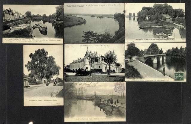 37 - Lot of 13 CPAs by SAINT-AVERTIN - see scans and descriptions