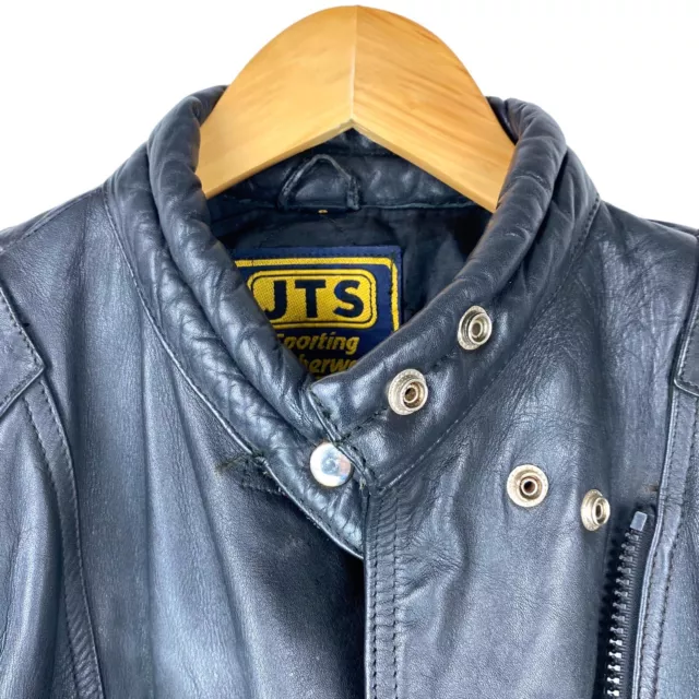 Leder Bikerjacke kleine gepolsterte JTS Motorradjacke 2