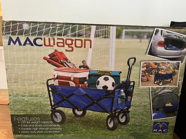 Foldable Cart Garden Mac Sports Collapsible Folding Outdoor Utility Wagon Blue