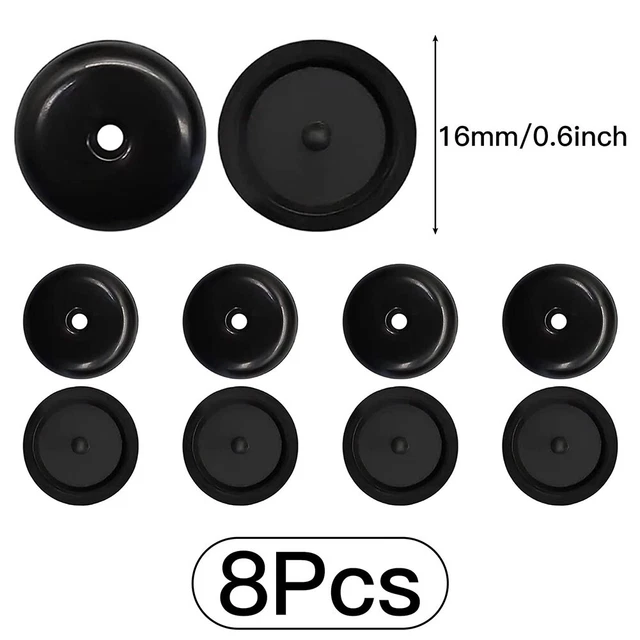 Juego de 4 hebillas de cinturón fáciles de instalar y duraderas en negro