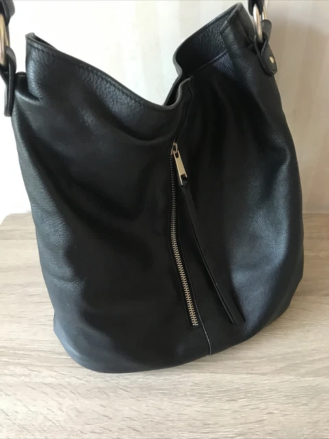 MINT VELVET 100 Leather Shoulder Bucket Black Bag 25.00 PicClick UK