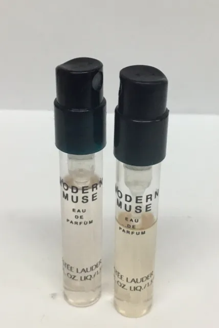 TWO! Estee Lauder MODERN MUSE Eau De Parfum EDP Spray Sample Vial .05oz Lot Of 2