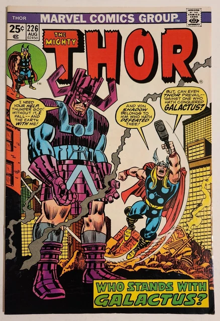 The Mighty Thor #226 (1974, Marvel) VF- Galactus 2nd App Firelord MVS Intact