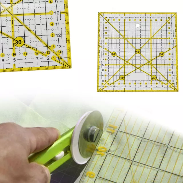 Craft DIY Tools Tailor Quilting Sewing Patchwork Ruler Cutting Transparent Hot