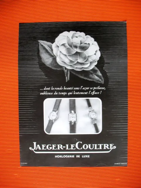 Jaeger Le Coultre Press Advertisement Pink Watch Illustration Casini Ad 1950