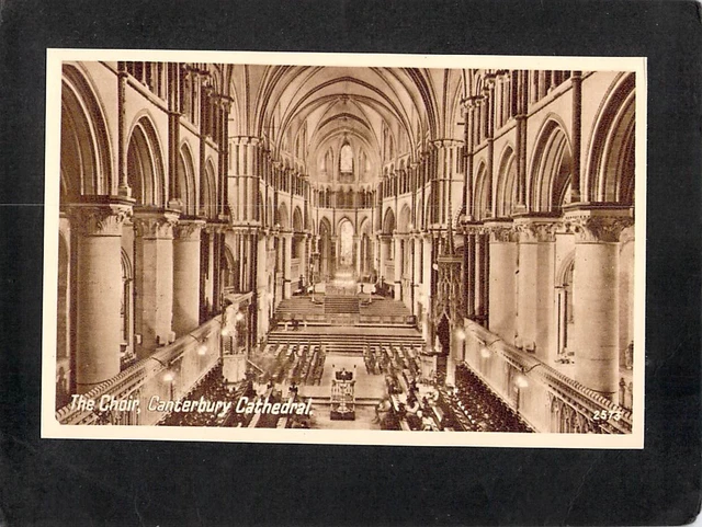B8867 UK Canterbury Cathedral The Choir vintage postcard