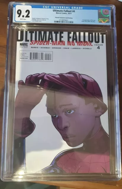 ULTIMATE FALLOUT 4 # 1st MILES MORALES. VARIANT 2nd PRINT.  CGC 9.2