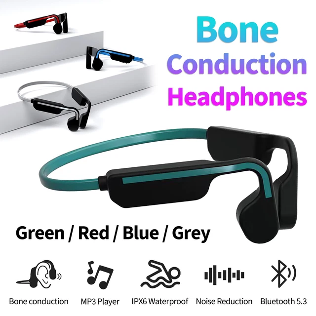 Bone Conduction Headphones Bluetooth 5.3 Wireless Earbuds Outdoor Sport Headset,