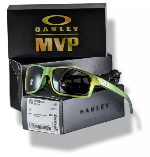 RARE Oakley Gibston MVP Sunglasses MATTE GOLD/SILVER SHIFT_PRIZM BLACK OO9449-21