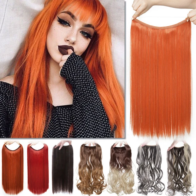 100% Real Natural as Human Hidden Secret Wire in Hair Extension One Piece Long H
