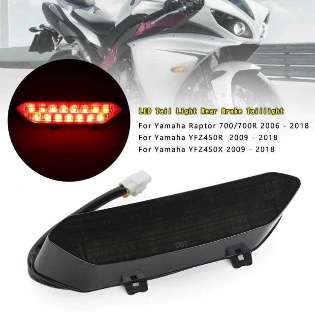 LED Brake Tail Light Fit For Yamaha Raptor 700/700R YFZ450R 2006-2018 Black ~