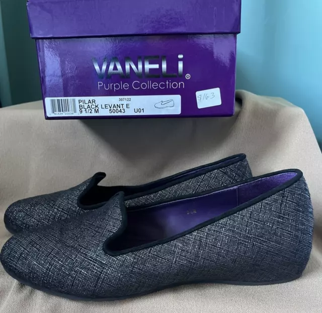 VANELI Women's Size 9.5 Purple Collection Flats Black Silver Purple