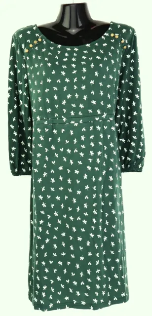 Umstandsmoden Shirtkleid Gr. 40/42 Grün Bedruckt Mini-Kleid Freizeitkleid Neu