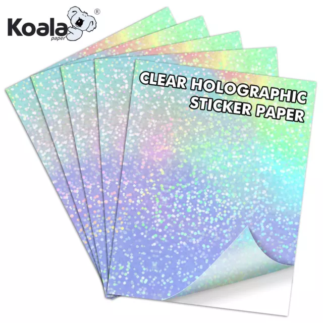 10Pcs A4 Clear Transparent Film Self Adhesive Sticker Paper For