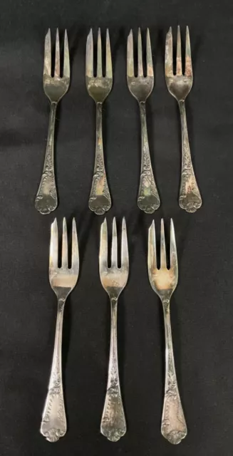 Ancien XXème ensemble de 7 fourchettes en métal argenté François Frionnet