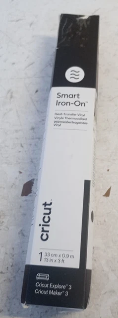 Vinyle Thermocollant Cricut Smart Iron-On Noir - 33x91 Cm - Sans Besoin De Tapis De Découpe - Résistant Au Lavage