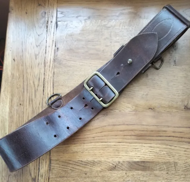Cintura da lavoro vintage resistente in pelle e ottone cintura da lavoro fino a 35" vita