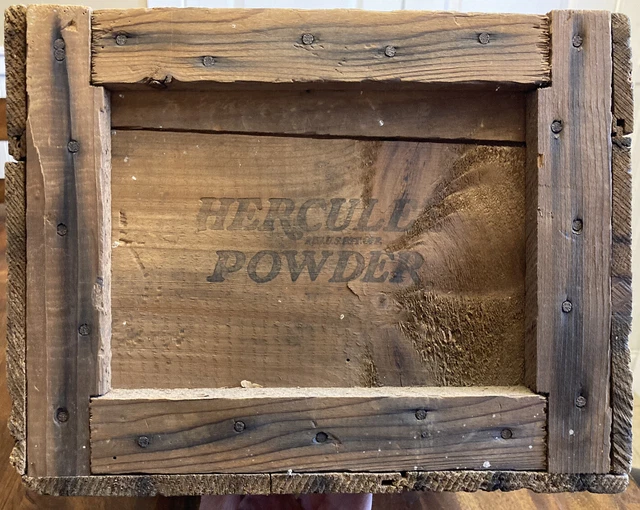 Hercules Powder Wood High Explosives 50lb Hercules Crate Box 18 1/2”X12”X9” 5