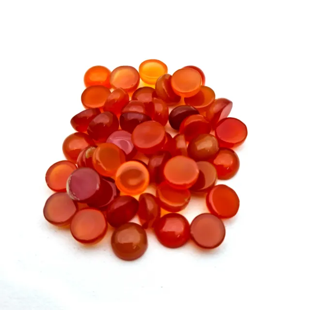 Naturel Rouge Onyx Rond Cabochon 9 MM 44 Pièces 133 Carats