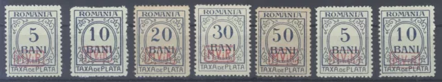 Dt. Bes. 1. WW Romania Porto Michel number 1-7 ** (5563)