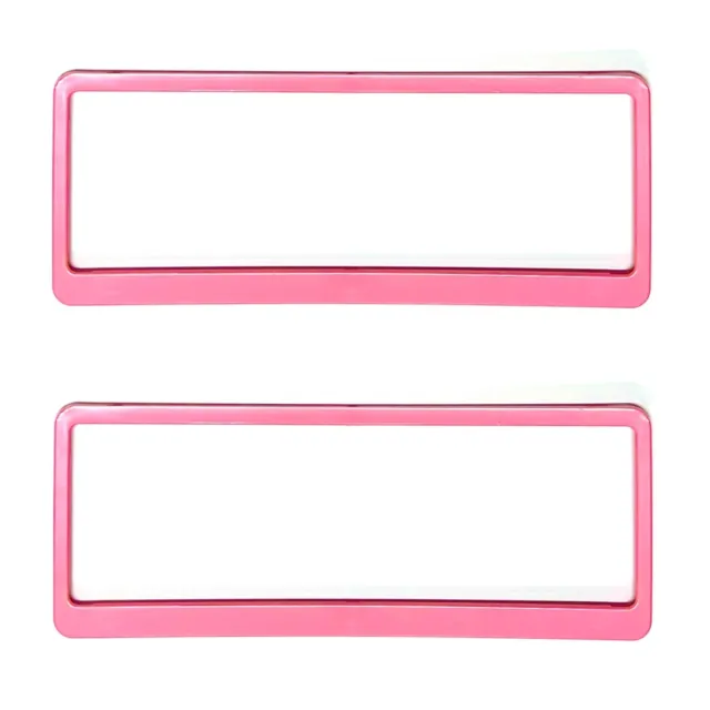 Pink Number Plate Surrounds Frames Set Fits Victorian Standard Number Plates