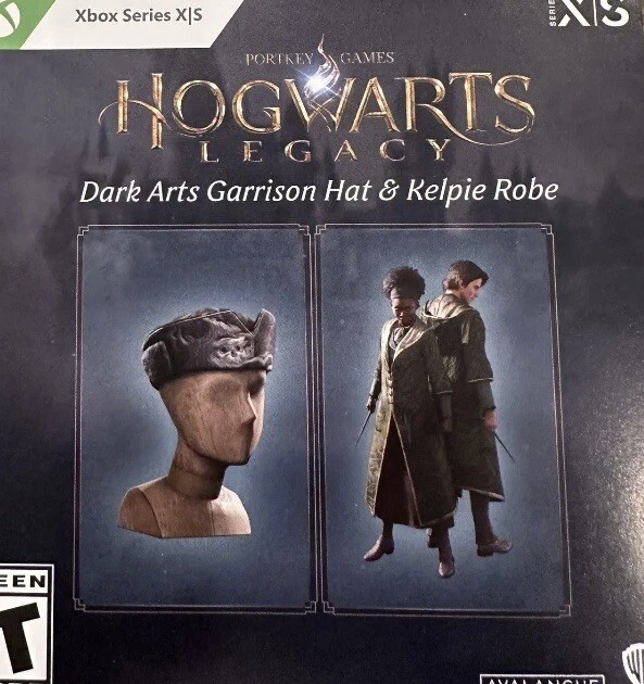 HOGWARTS LEGACY DARK Arts Garrison Hat Kelpie Robe DLC Card XBOX