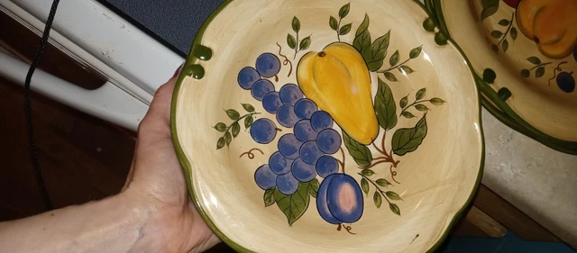 HOME TRENDS "Granada" Hand Painted Ceramic Dinner Plates