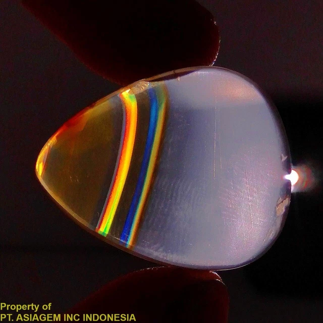 16ct 'A' Grade Rainbow IRIS AGATE ~Multi-Color Fire~ 1-of-a-kind ~100% Natural