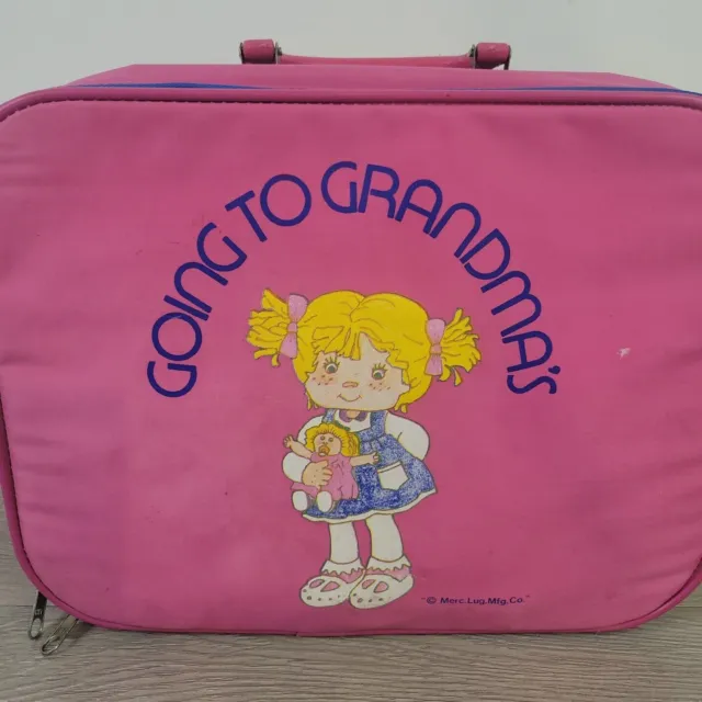 Vintage Mercury Girls Luggage Pink Suitcase Going to Grandma's Travel W/ Barbies 2