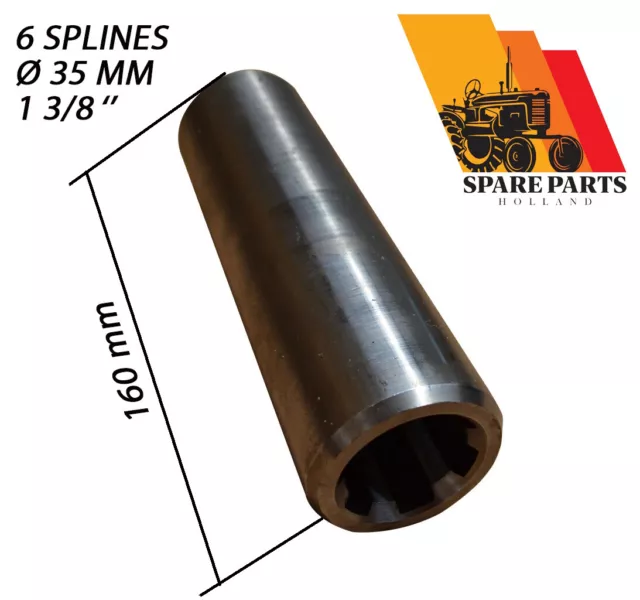 Profilbuchse 1 3/8" (6) Zapfwellenprofil Zapfwelle-Buchse Hülse Profilhülse160mm