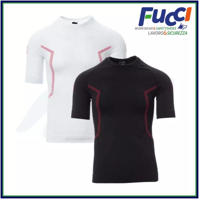 Maglia Termica Uomo 280Gr Manica Corta Tshirt Tecnica Sport Lavoro Running Corsa