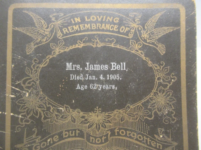 2 - vintage FUNERAL CARDS - 1905 / 1894 - Cabinet Card Style - listing #2403 2