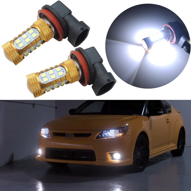 2pcs HID White H11 H8 LED Car Truck Pickup Fog Lights Driving Lamp 27-SMD Bulbs