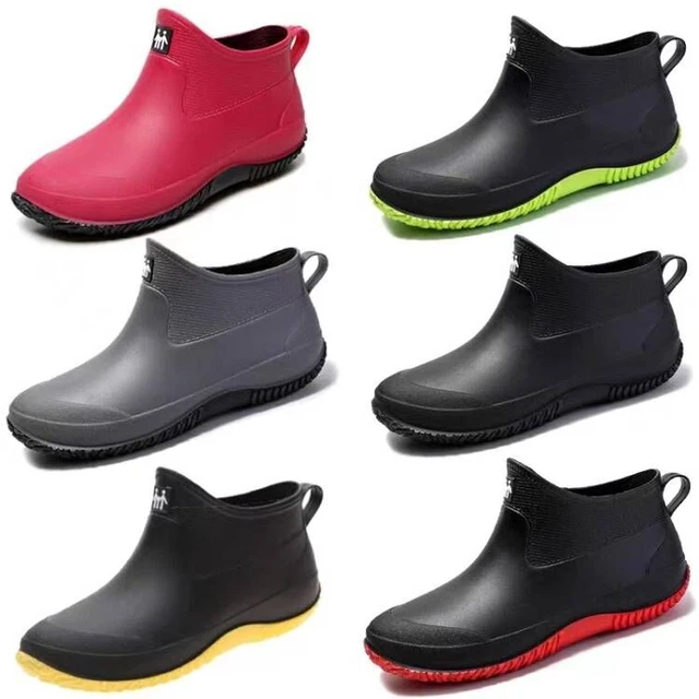 MENS WELLINGTON RAIN Boots Outdoor Garden Wellies Boots Short Ankle