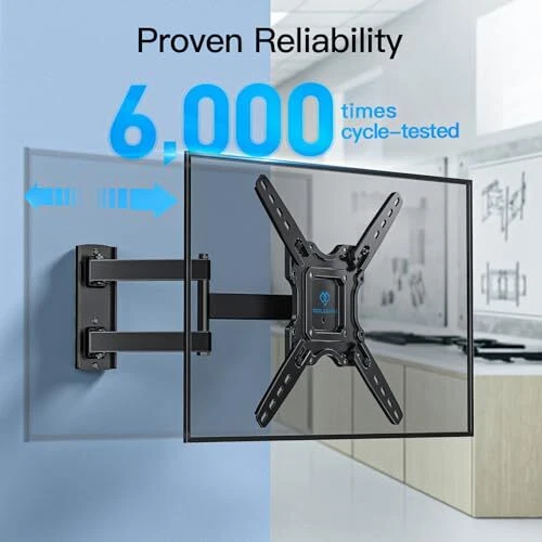 PERLESMITH TV WALL Mount, Swivels Tilts Extends Heavy Duty TV Wall