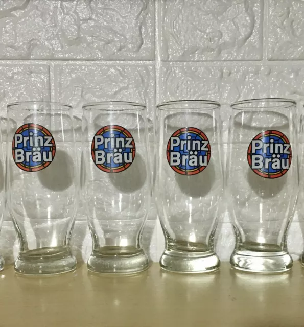 Lotto 4 bicchieri birra PRINZBRAU vintage. Collezione Prinz Brau Bier Beer Glass