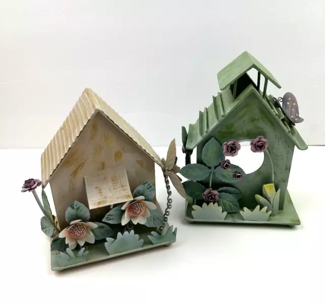 Birdhouses Metal Flower & Butterfly Tea Light Candle Holders Indoor-2 Decorative