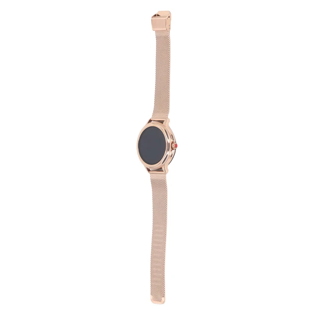 Cinturino 20mm A Sgancio Rapido Per Garmin Venu, Vivoactive, Forerunner – Lega Di Zinco Con Strass (argento/oro Rosa) - 4