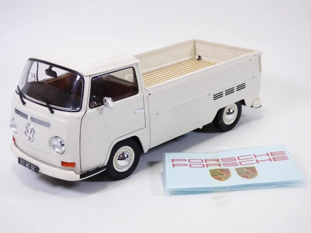 Miniature Volkswagen Combi T3 1/43 – Pick-up Avec Cellule Camping-car – Blanc – Premium
