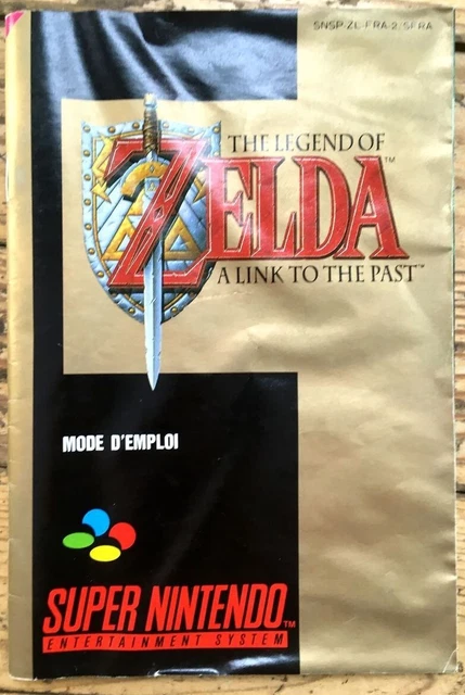 NOTICE 100% ORIGINALE ZELDA a Link to the Past SUPER NINTENDO SNES PAL FRA 3 III