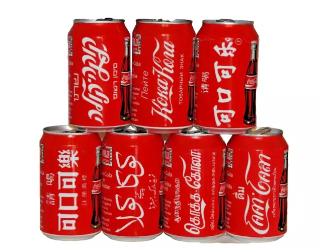 Coca Cola  cans  set from ITALY - WORLD COLLECTION