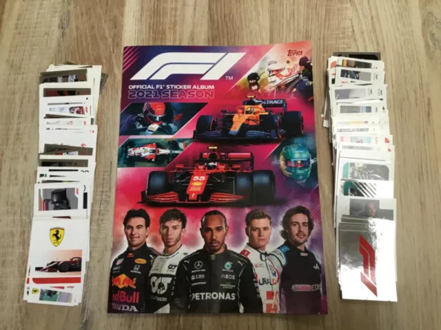 Topps F1 2021 Album + Les 232 Stickers Complet + Poster Et Les 6 Le