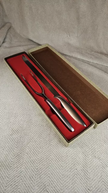 Gerber Legendary Blades King's Arms Carving Knife Fork Serving Set With Box
