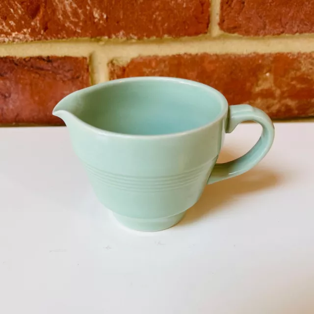 Vintage Wood's Ware Beryl Green Milk Jug Creamer. Very Small 150mll. Utility.