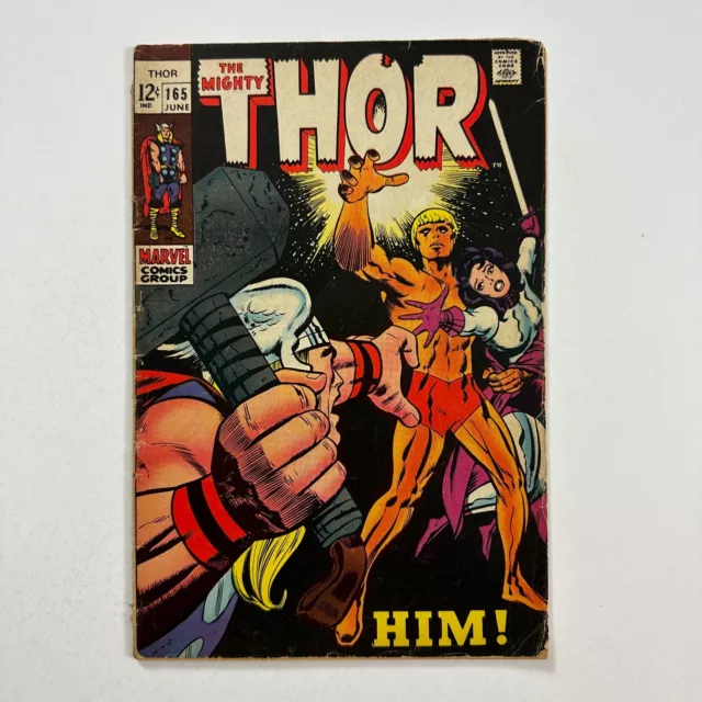Thor 165 1St Full Appearance Of Him Adam Warlock (1969, Marvel Comics)