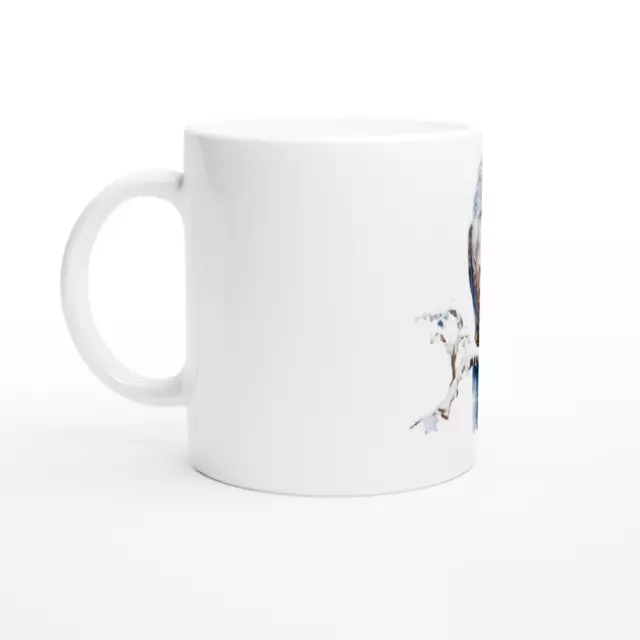 Falke Greifvogel Winter Tasse Keramik Becher Kaffeetasse 325 ml 3